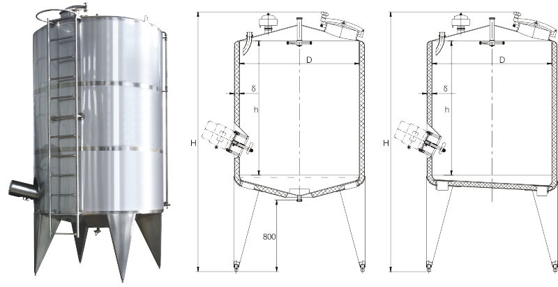 雙層側攪拌儲罐